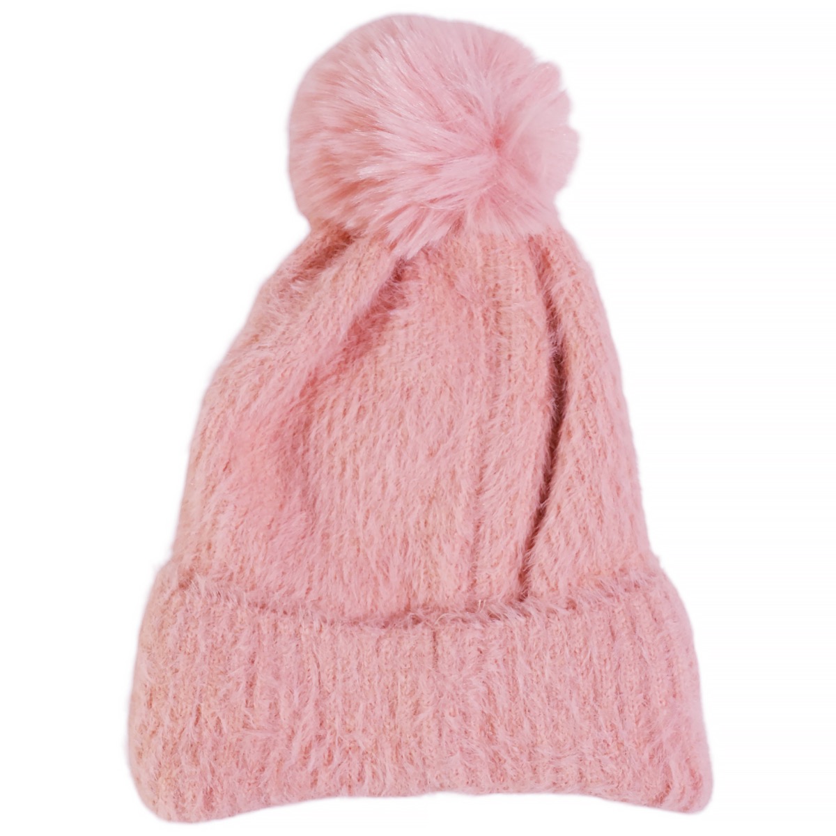 Prahar παιδικό σκουφάκι ροζ πλεκτό με σχέδιο κουνελάκι μπροστά