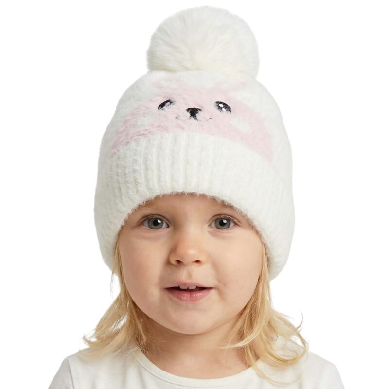 Prahar πλεκτό σκουφάκι «Ecru Rabbit»