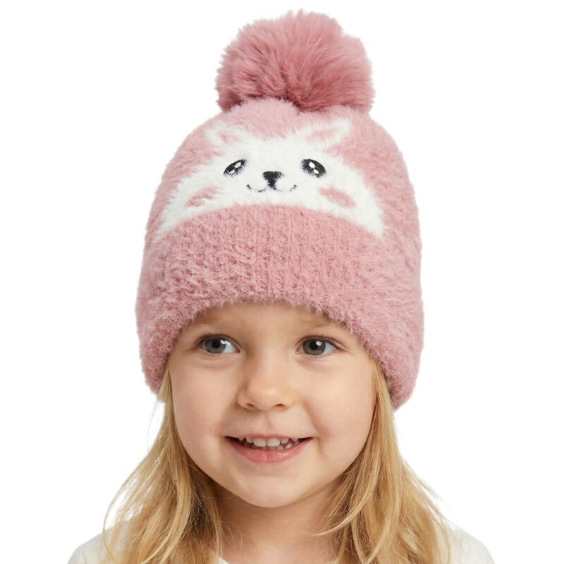 Prahar πλεκτό σκουφάκι «Purple Rabbit»