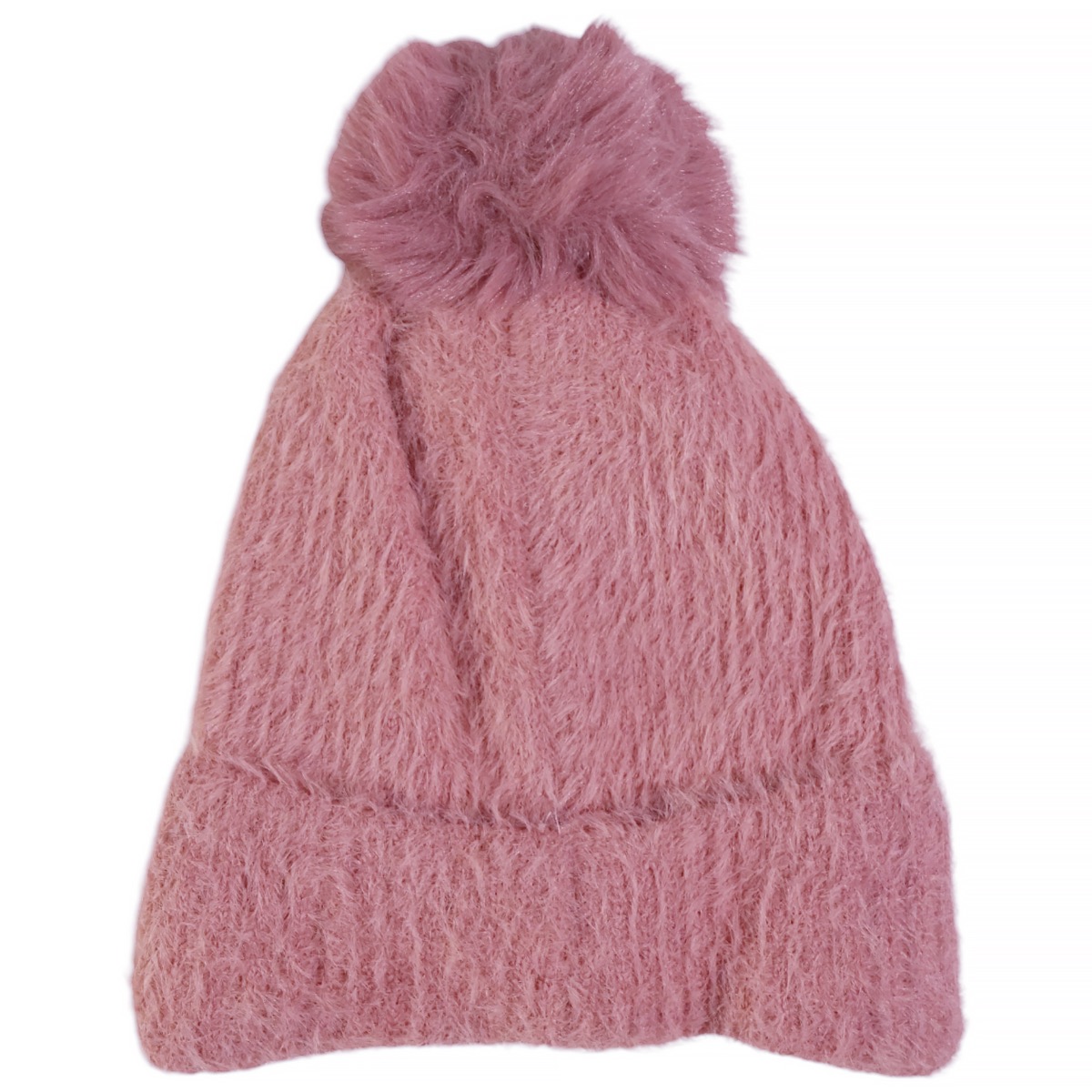 Prahar πλεκτό σκουφάκι για κορίτσι μοβ με σχέδιο κουνελάκι