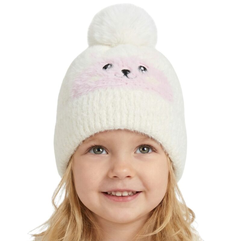 Prahar πλεκτό σκουφάκι «Beige Rabbit»