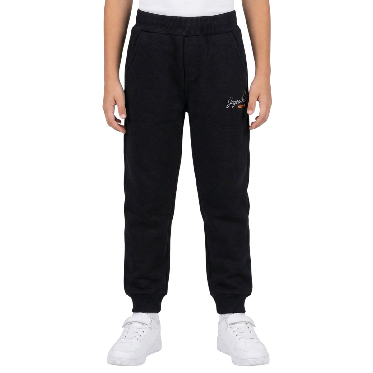 Joyce παντελόνι φόρμας με χνούδι «Black Gym»