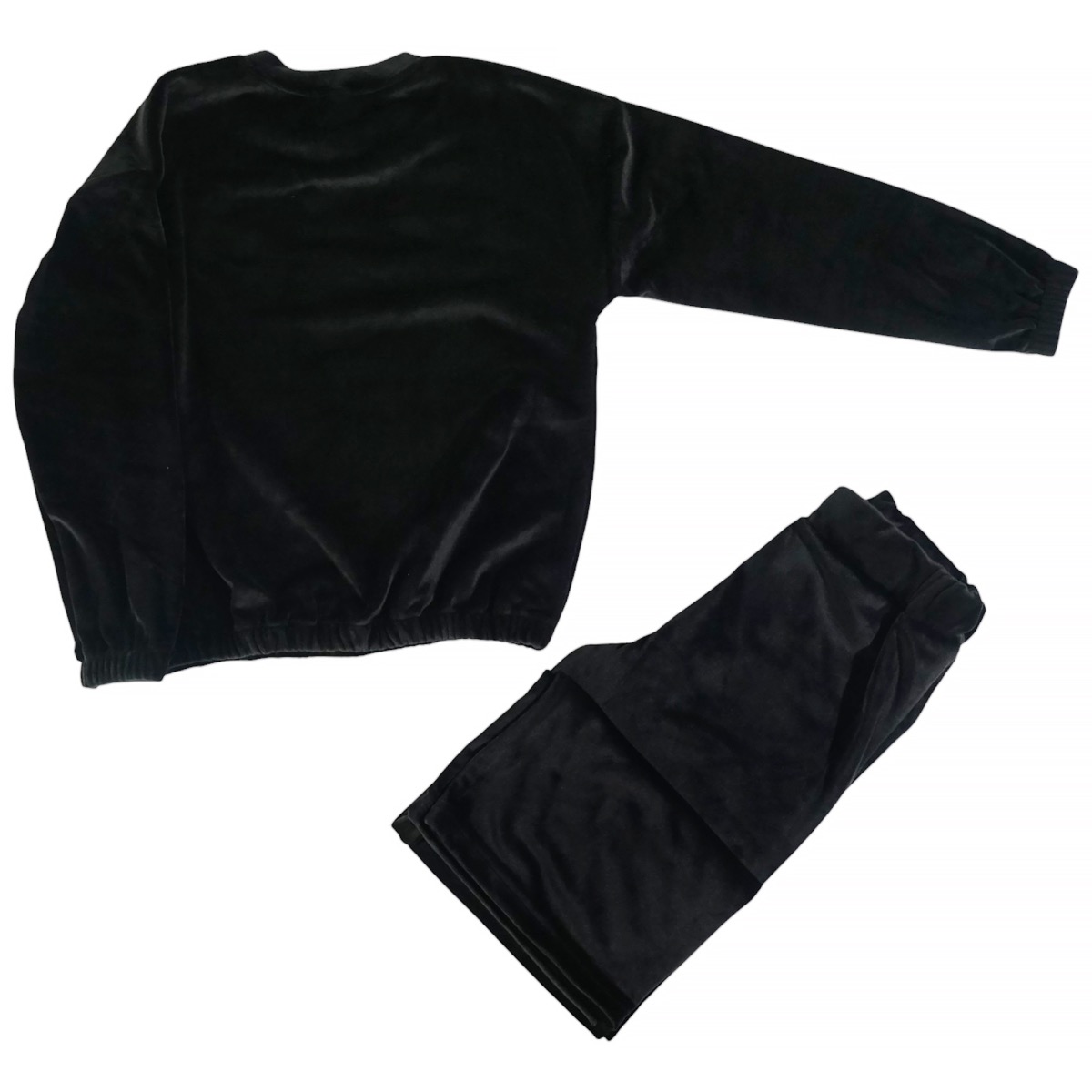 Joyce βελουτέ σετ «Black Velouté» με μπλούζα και παντελόνι