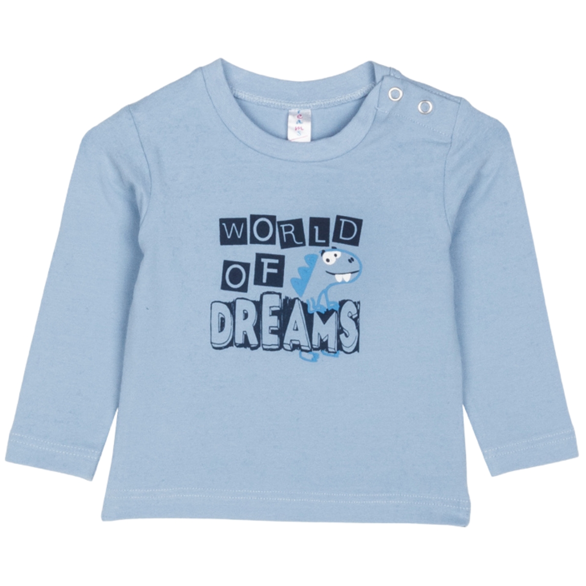 Dreams μακρυμάνικο μπλουζάκι γαλάζιο για βρέφη με σχέδιο
