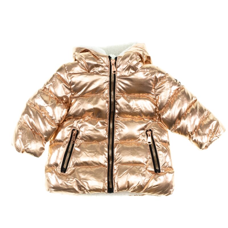 Εβίτα μπουφάν με κουκούλα Golden Rose για κορίτσια σε ροζ μεταλιζέ χρώμα