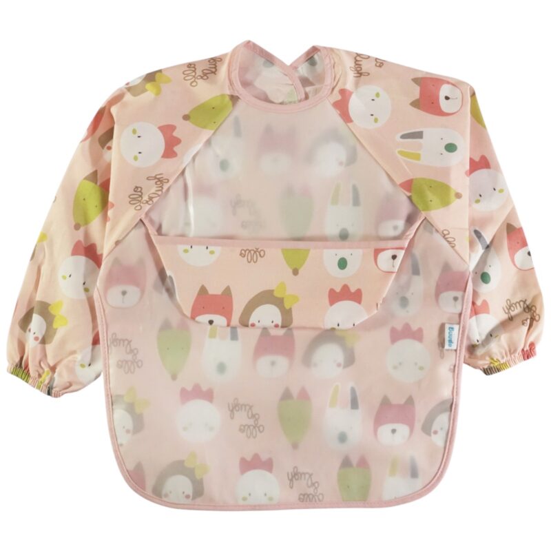 Buude Kids μεγάλη σαλιάρα Chickens με πρακτική θηκούλα