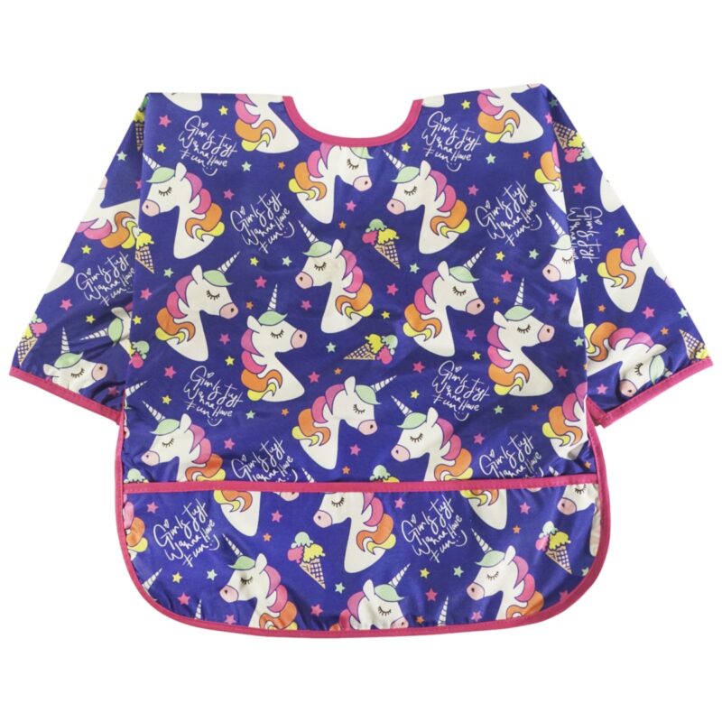 Bebechi σαλιάρα με τσέπη και ζωηρό σχέδιο μονόκερων