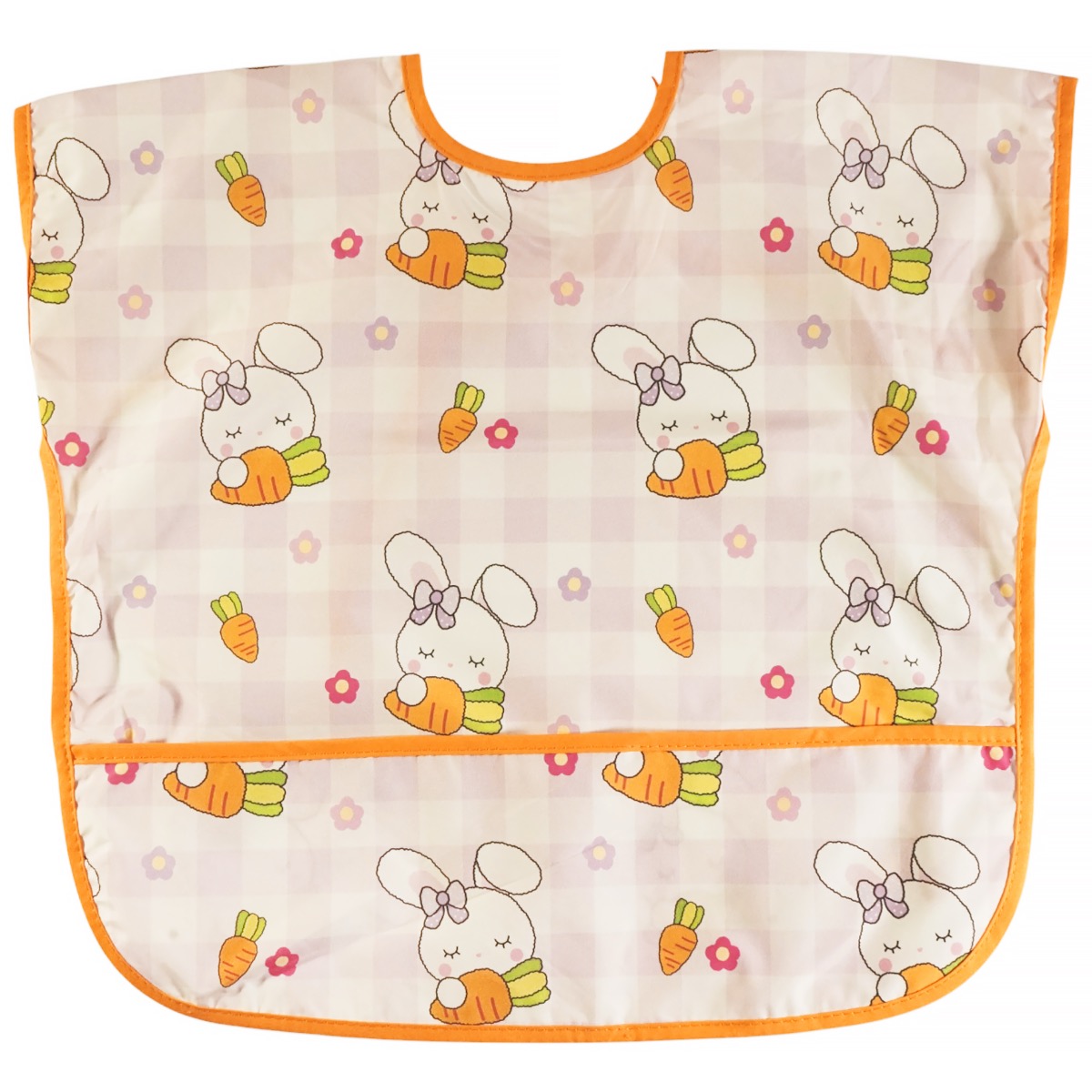 Bebechi μεγάλη σαλιάρα Little Bunny And Carrots με πρακτική θηκούλα