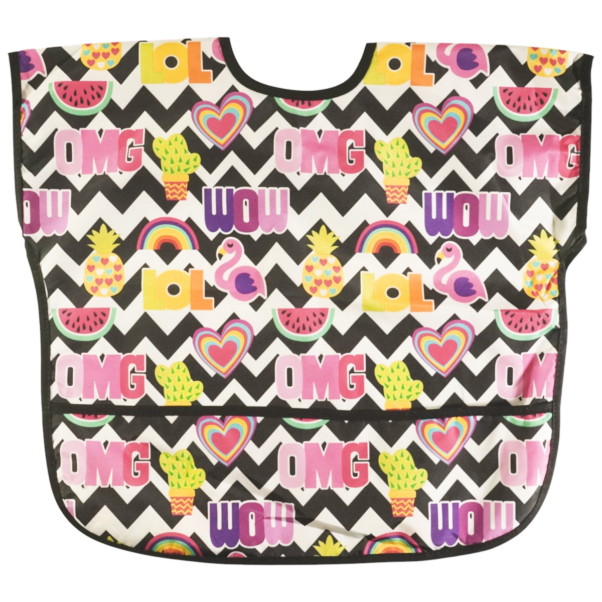 Bebechi σαλιάρα με τσέπη και ζωηρό σχέδιο OMG