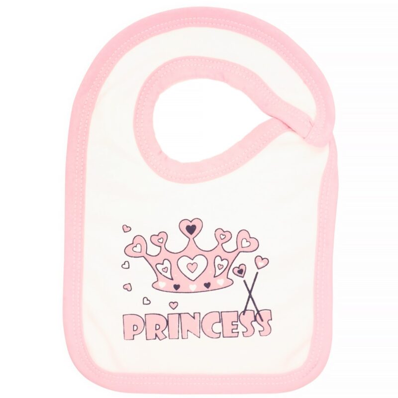 Baby Bibs σαλιάρα Princess για κορίτσια σε εκρού χρώμα