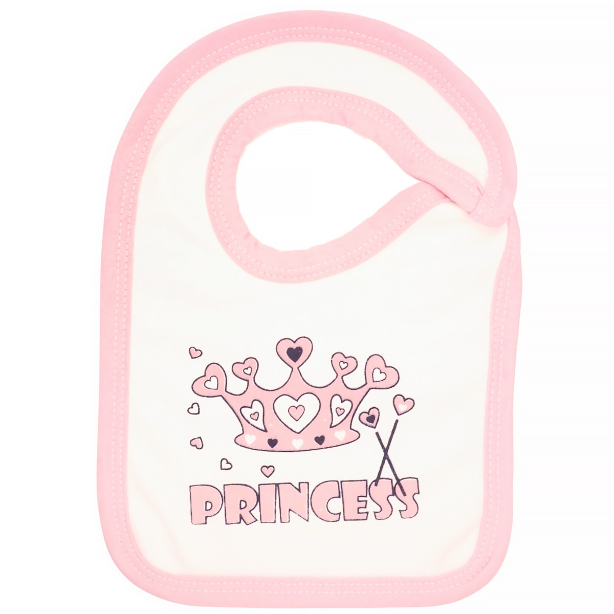 Baby Bibs σαλιάρα Princess για κορίτσια σε εκρού χρώμα