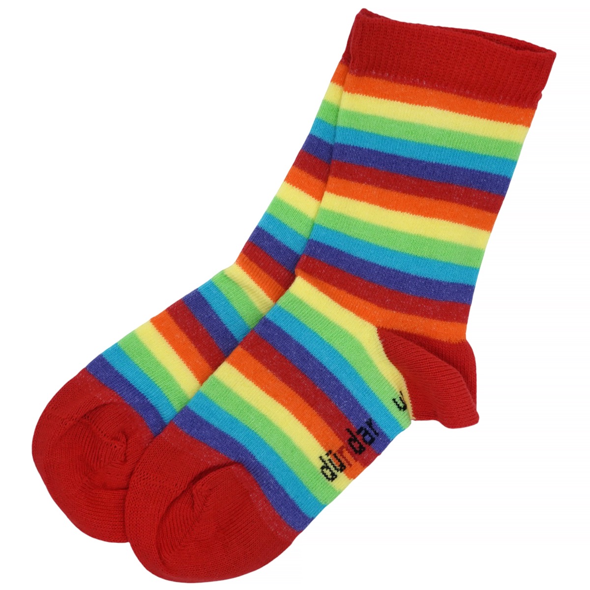 Καλτσάκια Dundar παιδικά, κόκκινες ρίγες και διακριτικές ραφές