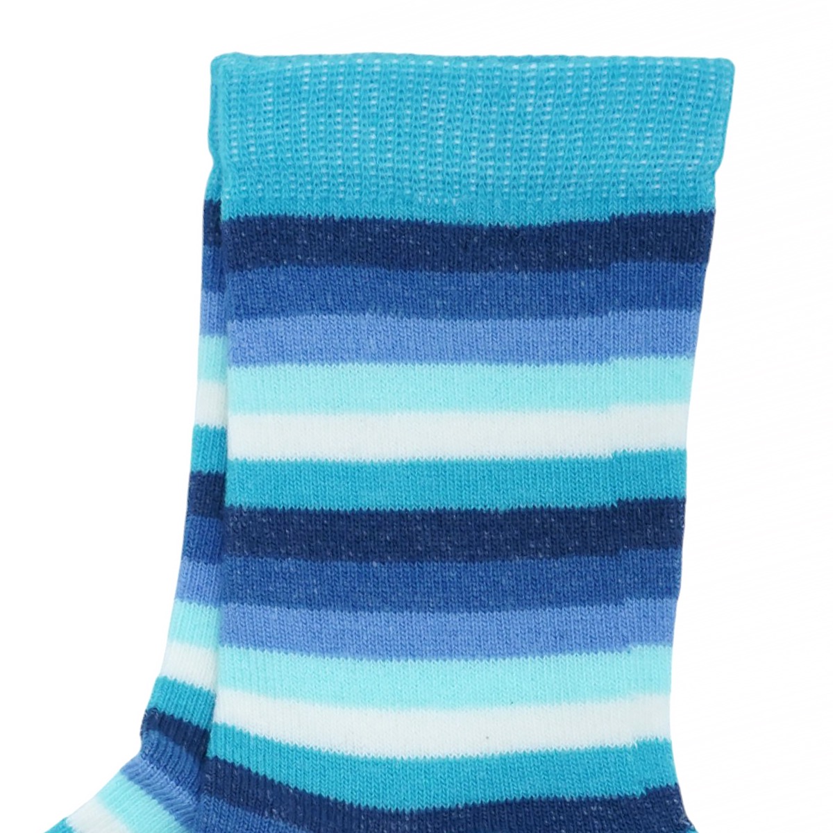 Παιδικά καλτσάκια Dundar με πολύχρωμες μπλε ρίγες για καθημερινή χρήση
