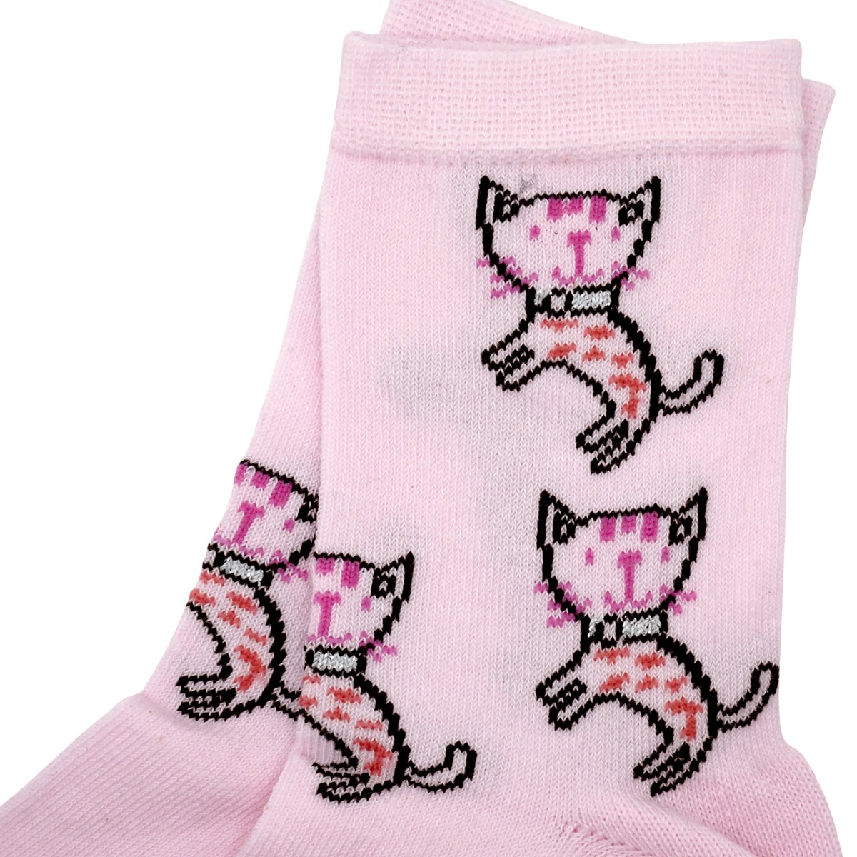Παιδικά καλτσάκια Dundar ροζ γατούλες, ιδανικά για σχολείο και παιχνίδι