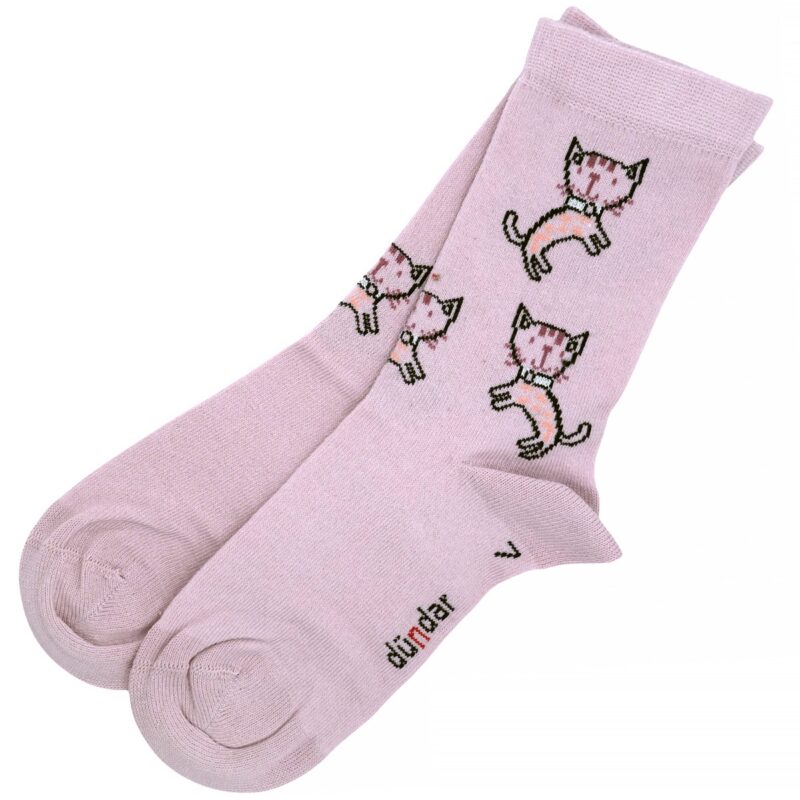 Παιδικά καλτσάκια Dundar σκούρο μοβ γατούλες για στιλάτα ντυσίματα