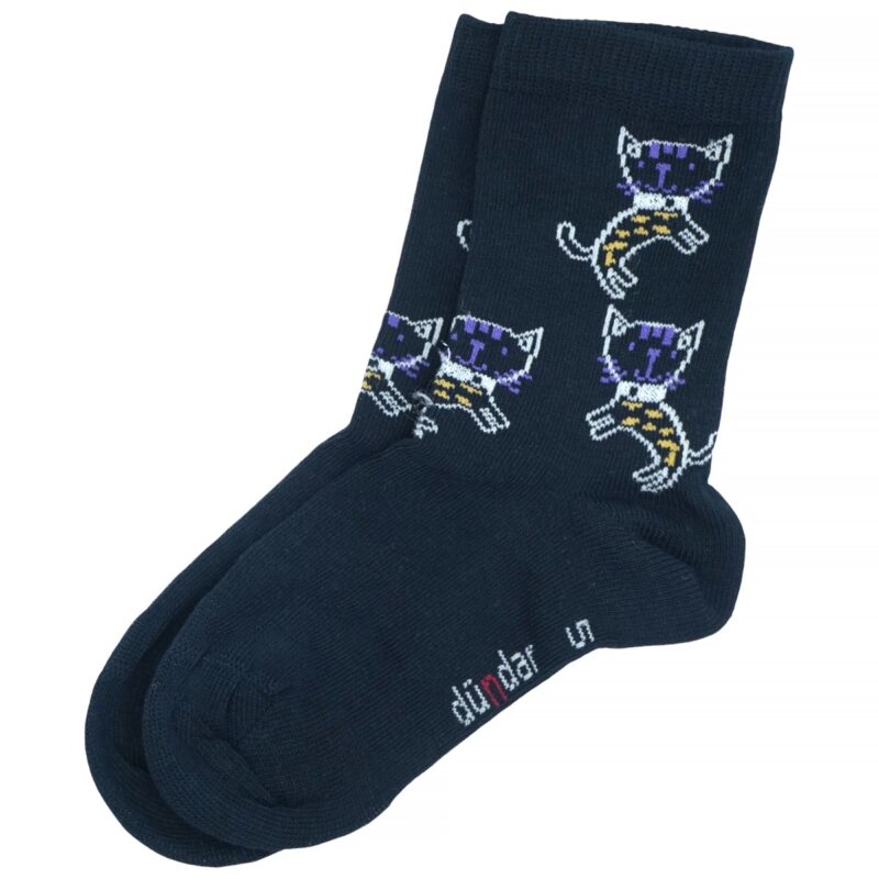 Καλτσάκια Dundar μπλε γατούλες για φούστες, τζιν και αθλητικά