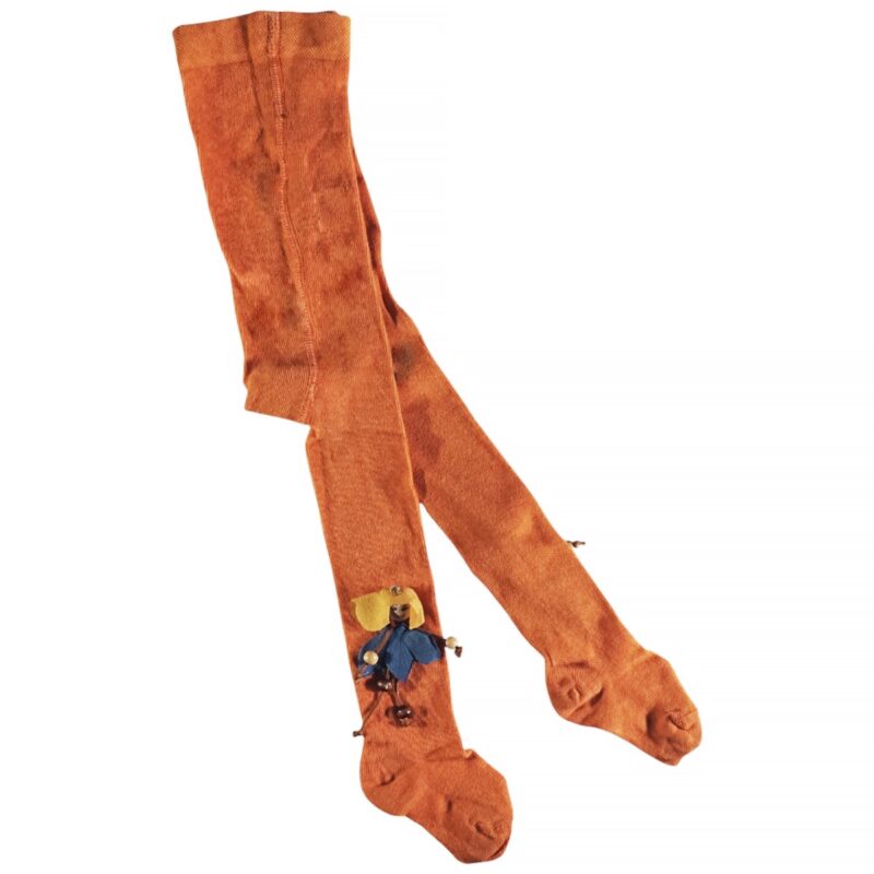 Χοντρό καλσόν Defne Baby πορτοκαλί για κορίτσι τον χειμώνα