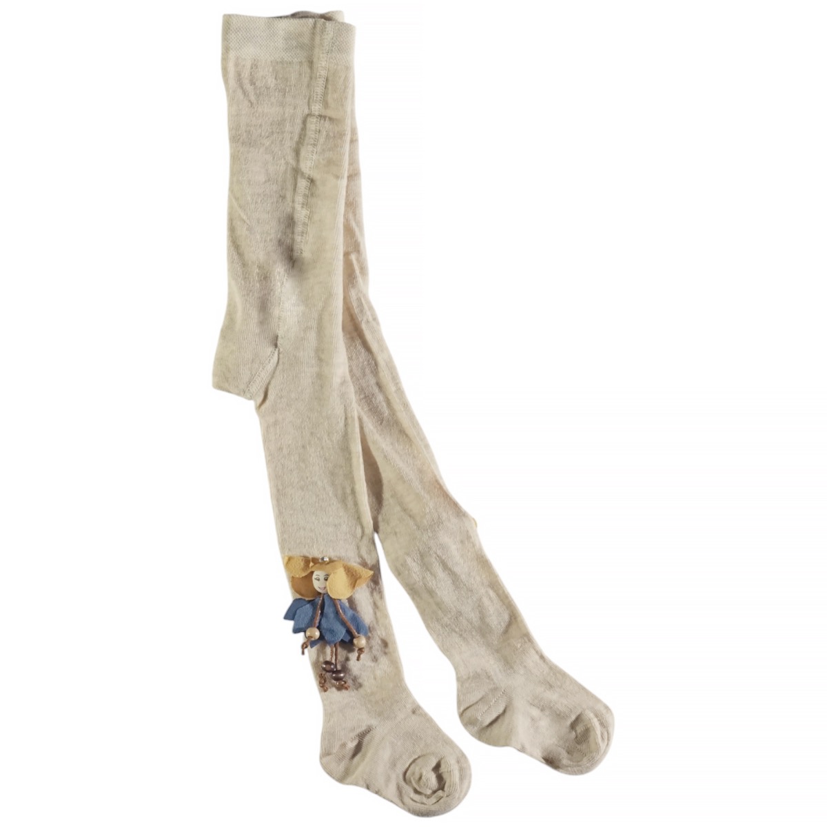 Χοντρό καλσόν Defne Baby μπεζ για κορίτσι τον χειμώνα