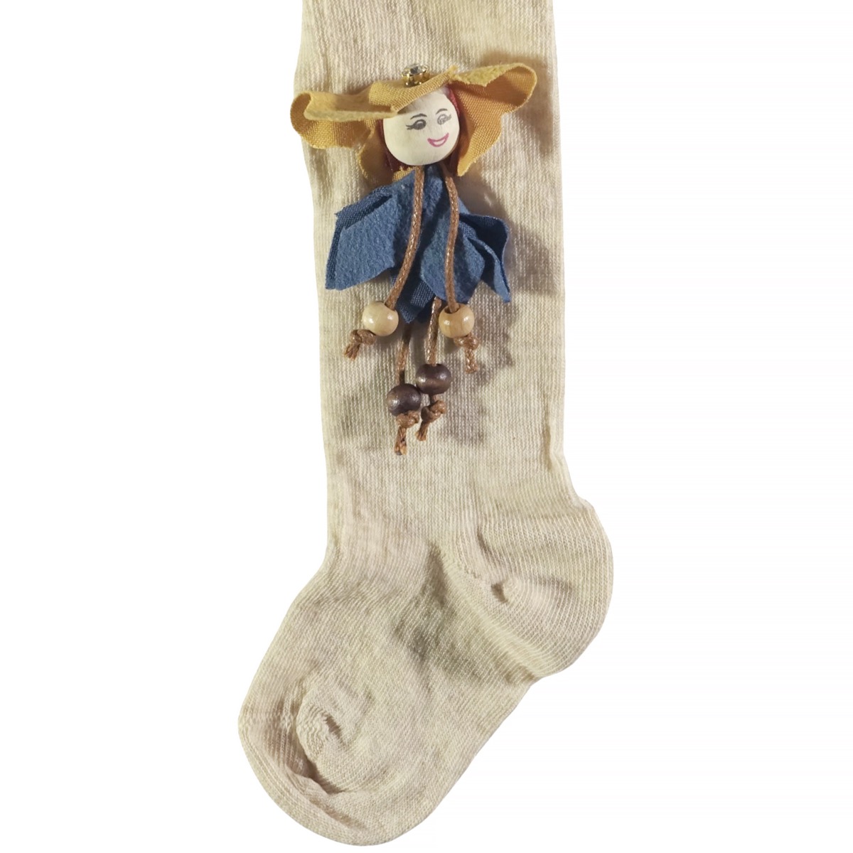 Ζεστό χοντρό καλσόν Defne Baby μπεζ για χειμερινές εμφανίσεις