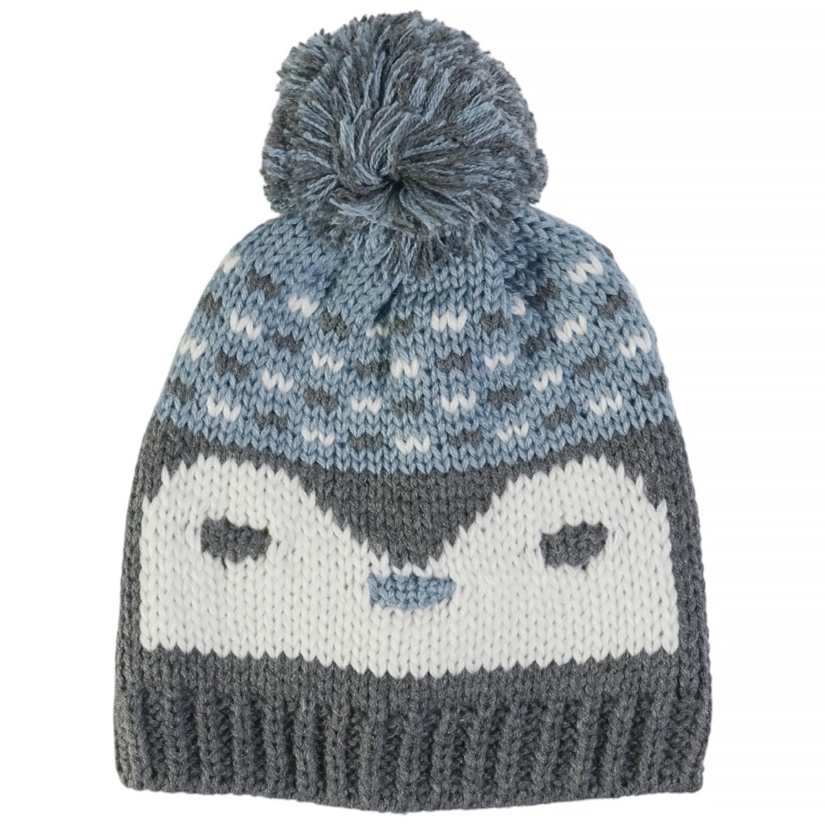 Kitti παιδικό σετ πλεκτό γαλάζιο με πιγκουίνο για αγόρι