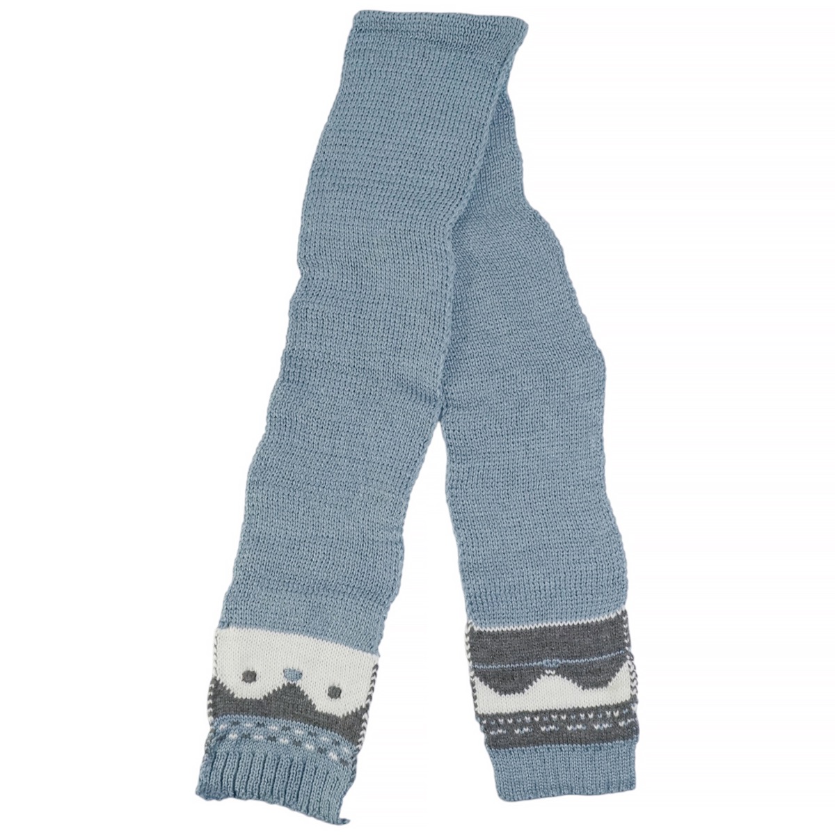 Kitti χειμερινό πλεκτό σετ σκούφος κασκόλ γαλάζιο για αγόρι