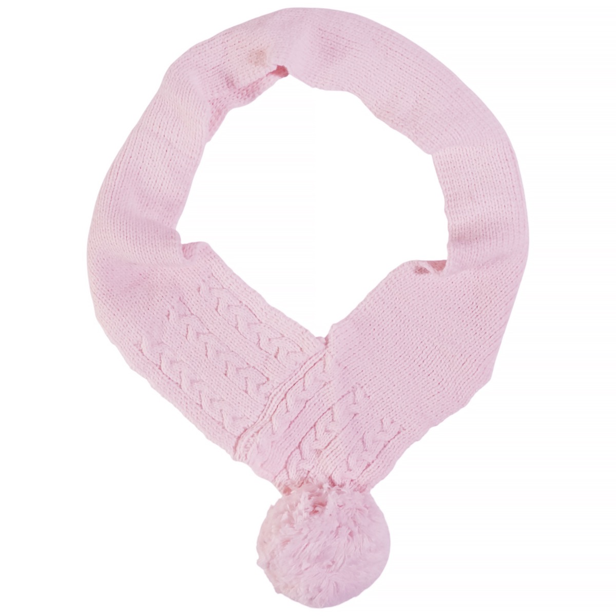 Kitti πλεκτό κασκόλ ροζ για κορίτσι