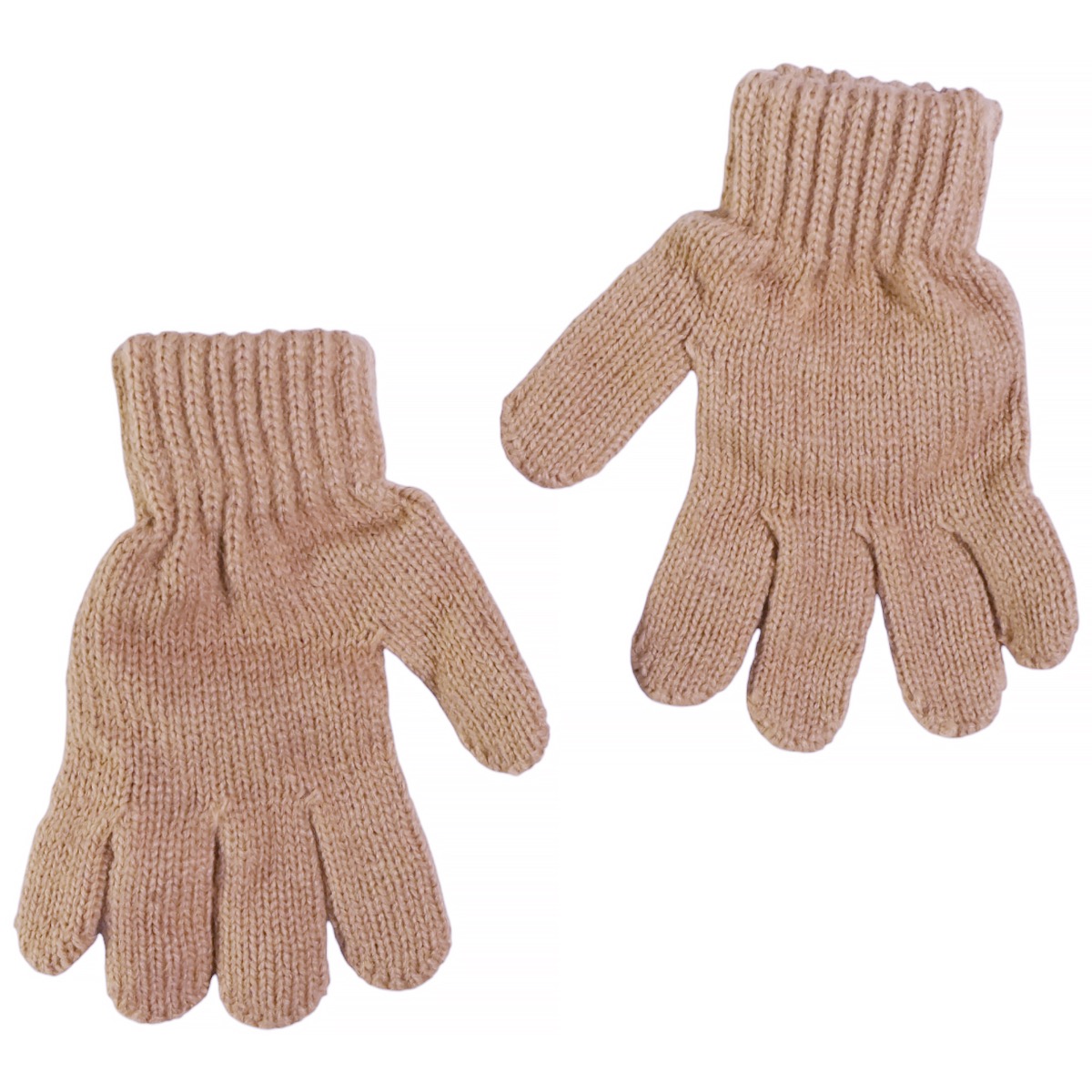 Kitti πλεκτά γάντια καφέ για αγόρι