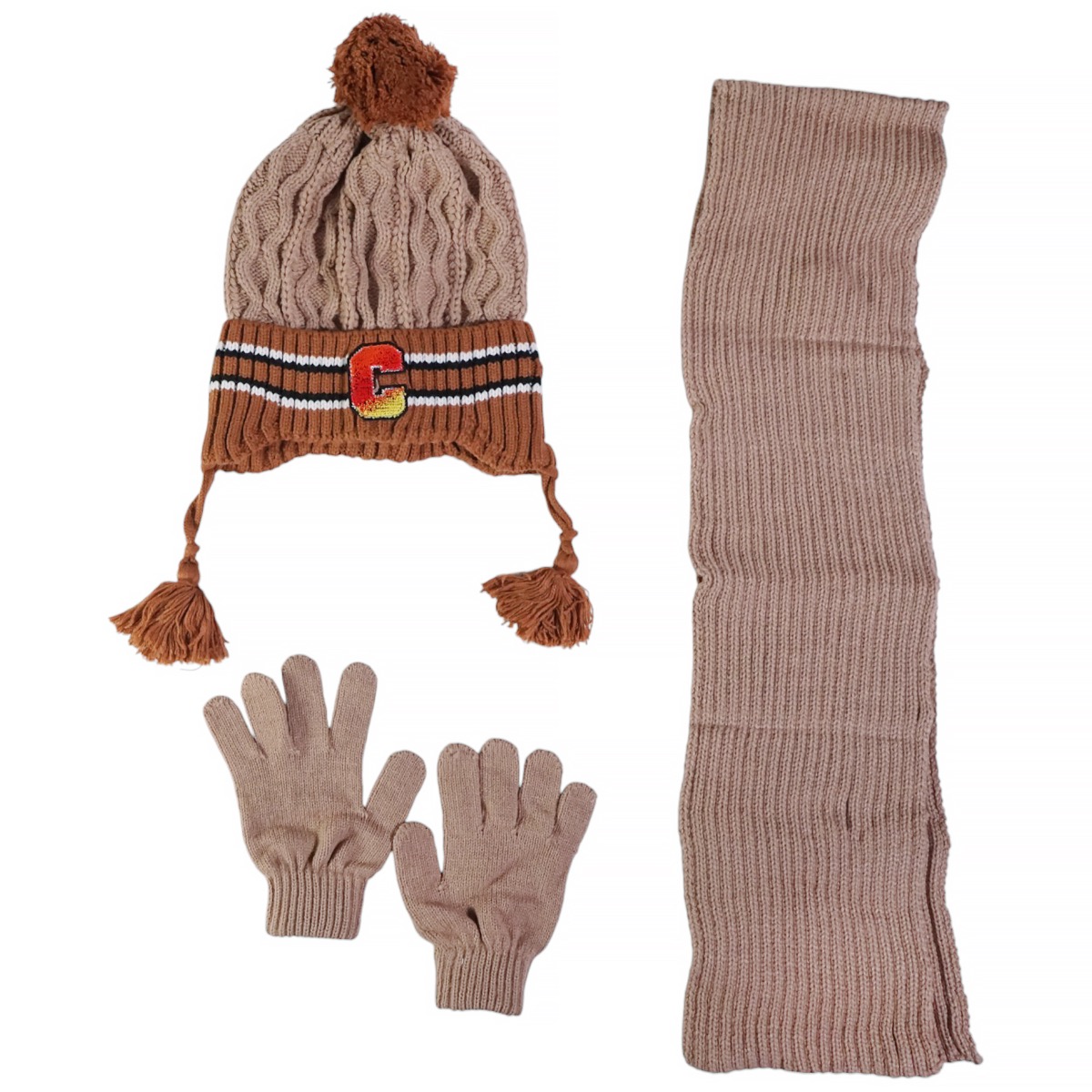 Kitti χειμωνιάτικο σετ για αγόρι σε καφέ απόχρωση