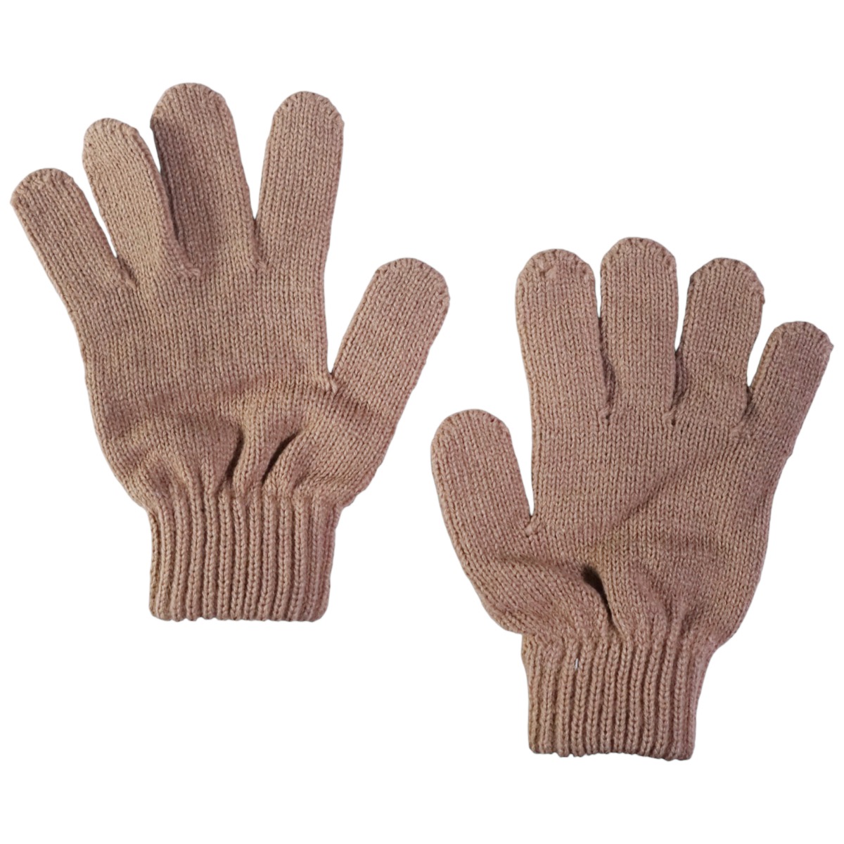 Kitti πλεκτά γάντια καφέ που συνδυάζονται με σκούφο και κασκόλ