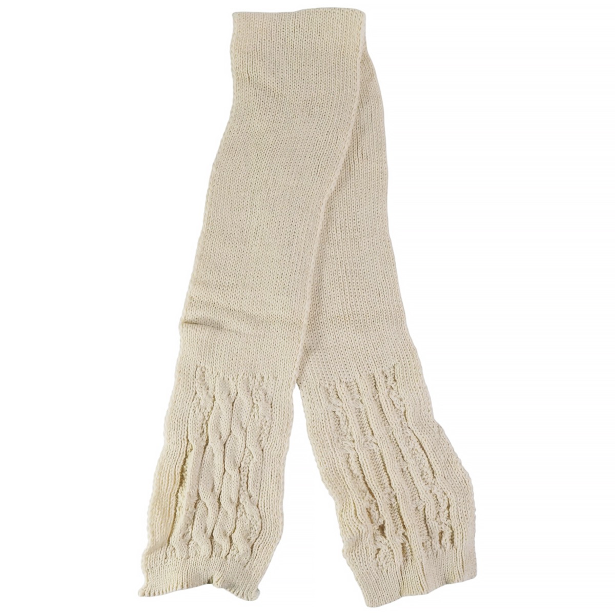 Κασκόλ Kitti μπεζ ασορτί με κομψό πλεκτό σχέδιο