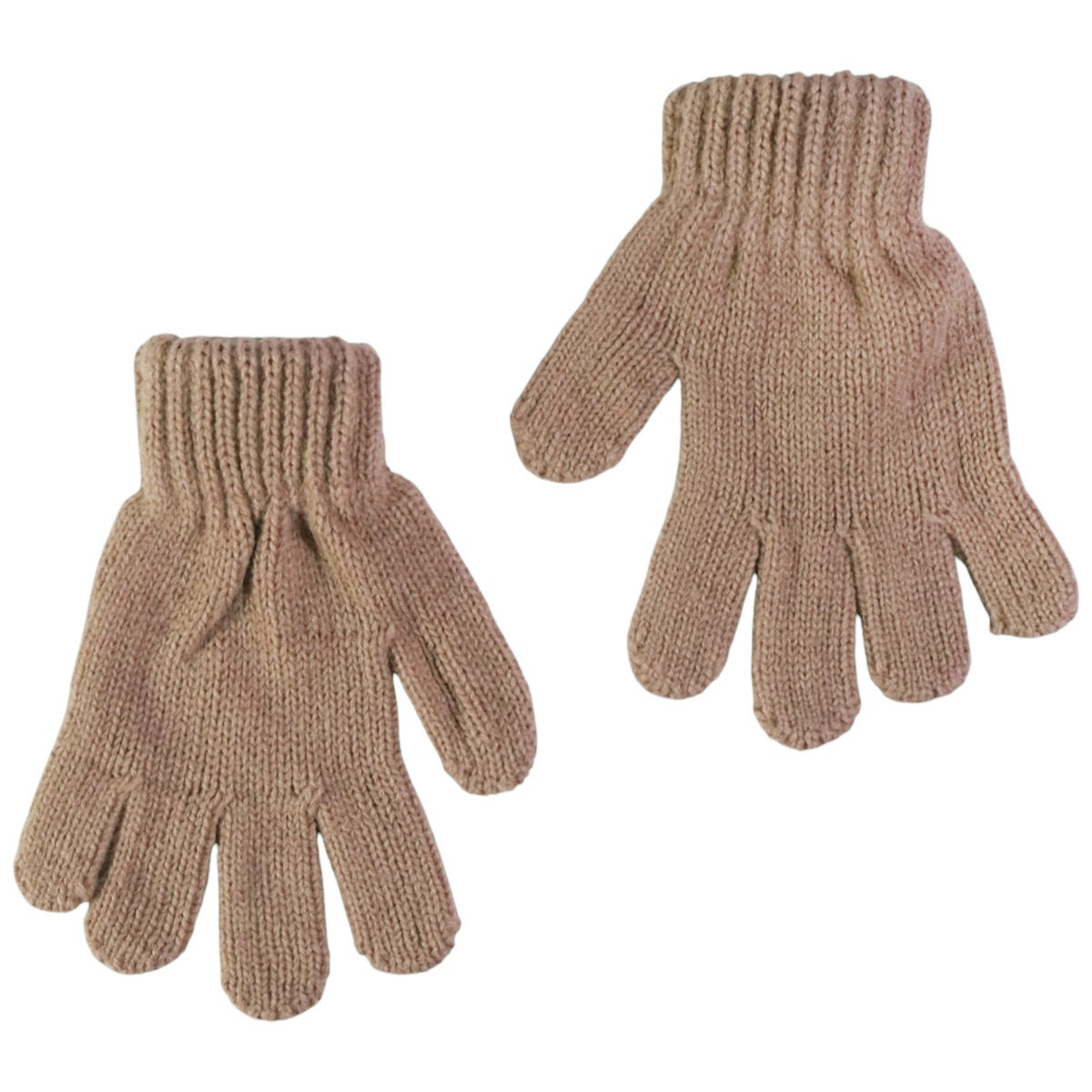Γάντια Kitti από πλεκτό σετ Brown με παιχνιδιάρικο σχέδιο για άνεση και ζεστασιά κοριτσιών.