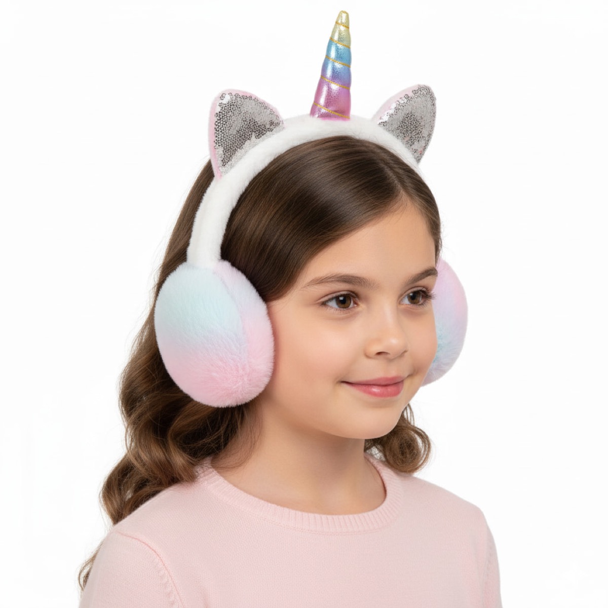 Prahar προστατευτικά αυτιών εκρού Funny Unicorn για κορίτσι