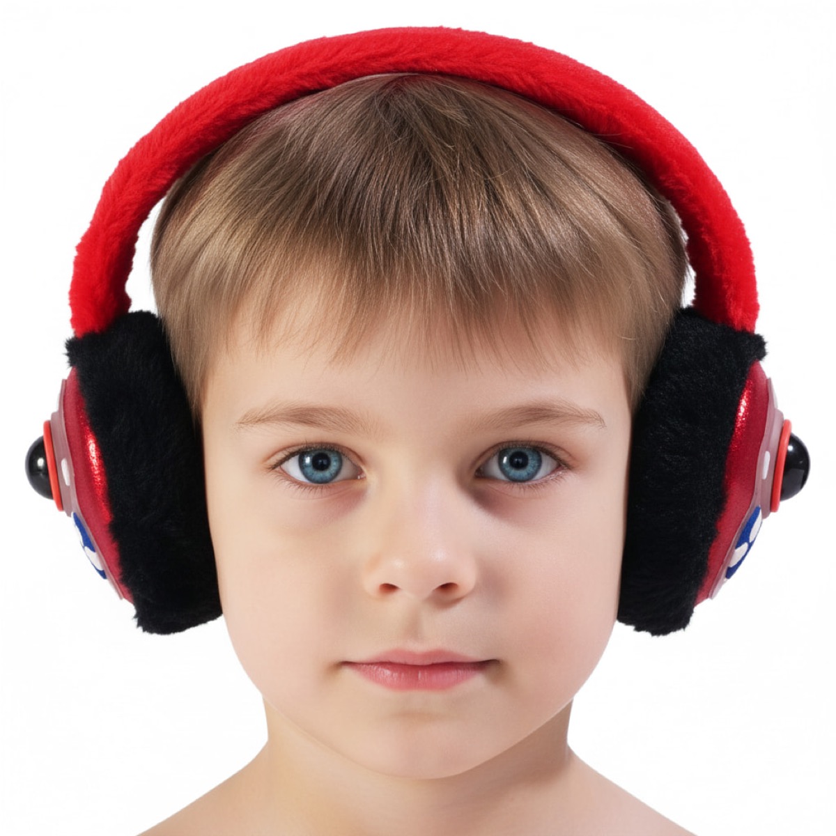 Prahar παιδικά προστατευτικά αυτιών κόκκινο και μαύρο για αγόρι