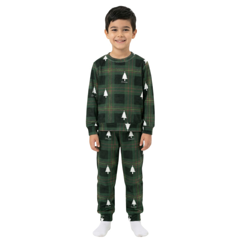 Dreams βελουτέ χριστουγεννιάτικη πιτζαμούλα «Christmas Big Trees»