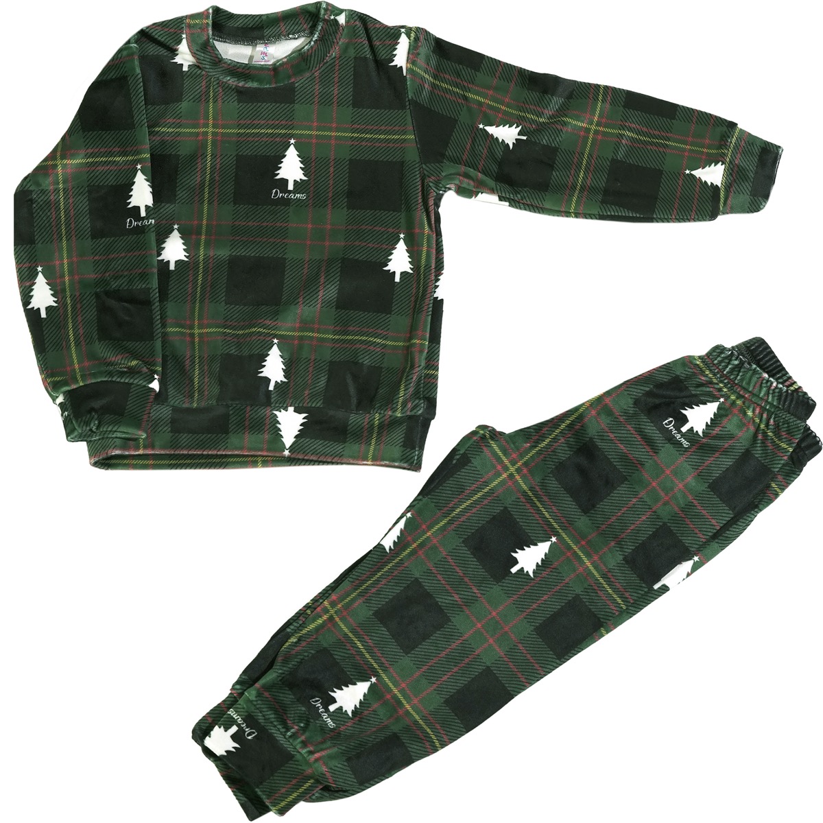 Dreams χριστουγεννιάτικη πιτζαμούλα για παιδιά από απαλό βελουτέ ύφασμα