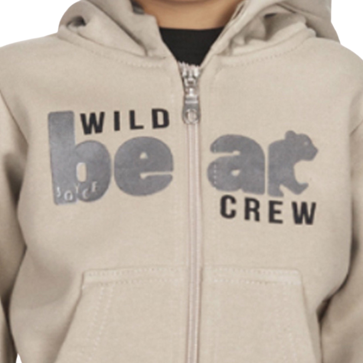 Ζακέτα Joyce μπεζ με κουκούλα και εσωτερικό χνούδι για αγόρια