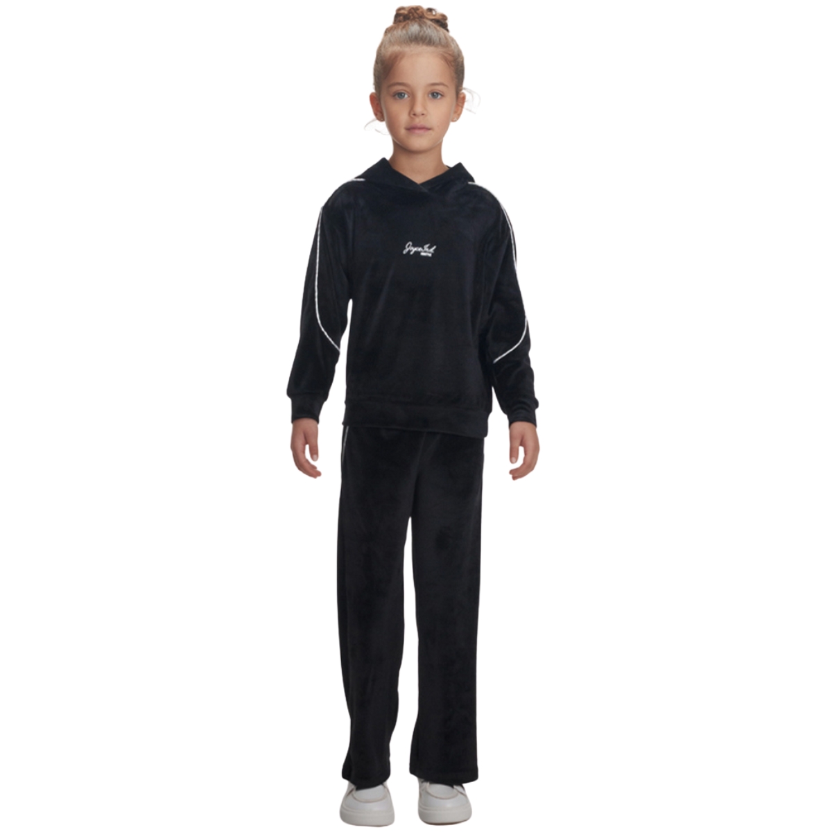 Joyce σετ για κορίτσι βελουτέ μαύρο με άνετη εφαρμογή