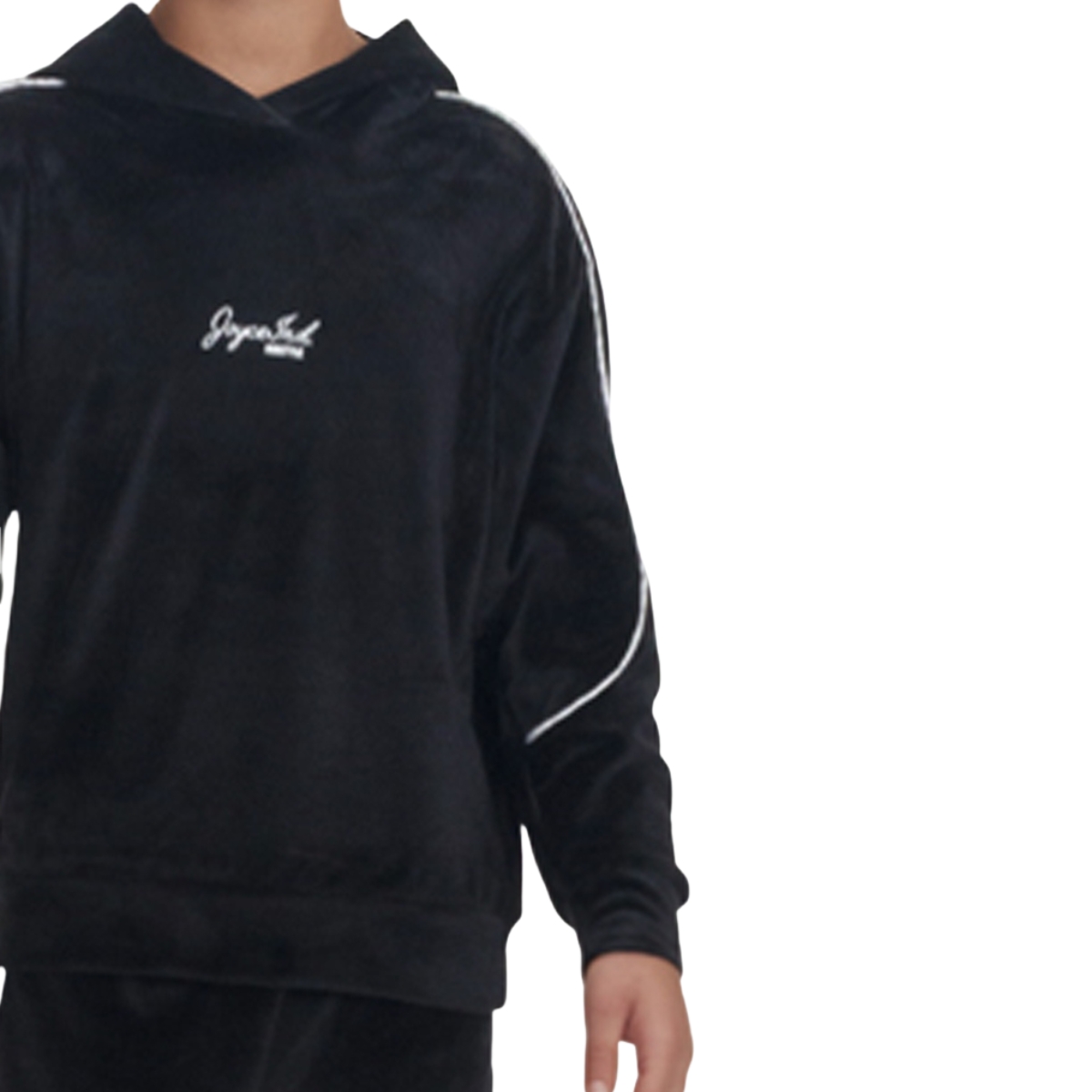 Joyce χειμερινό σετ μαύρο για κορίτσι με κουκούλα