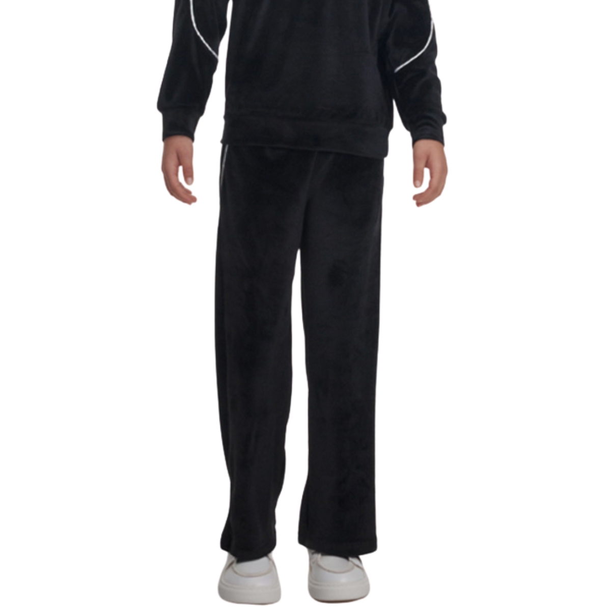 Joyce παιδικό σετ βελουτέ μαύρο για κορίτσι