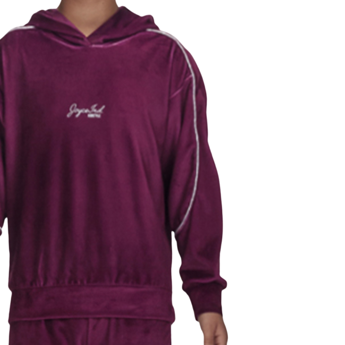 Joyce μοβ μπλούζα βελουτέ με κουκούλα για κορίτσι