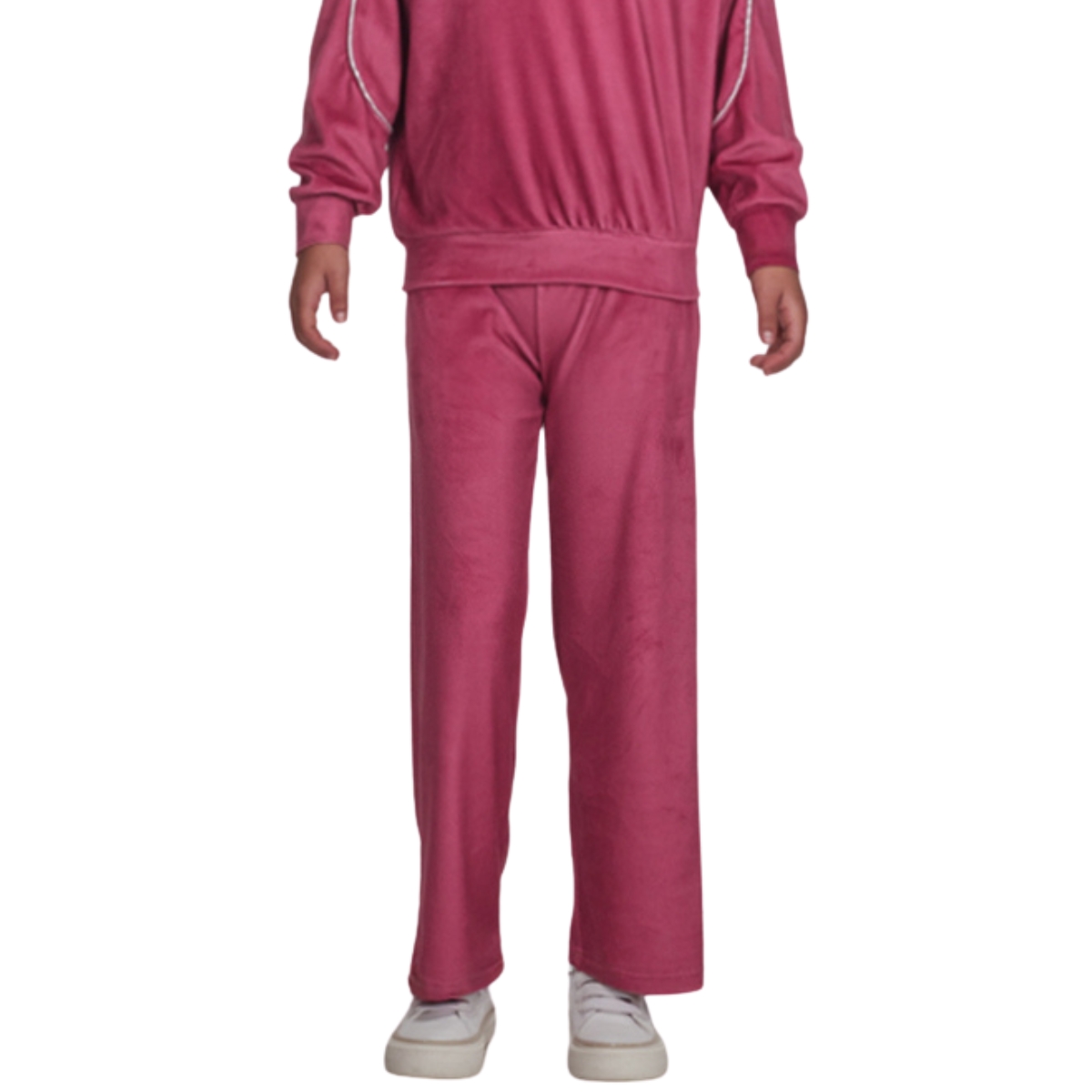 Joyce χειμερινό σετ μοβ για κορίτσι σε βελουτέ ύφος