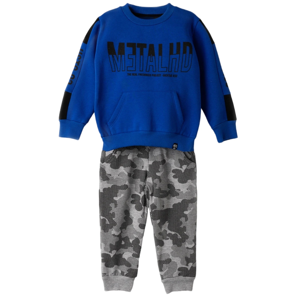 Hashtag παιδικό σετ φόρμας για αγόρι μπλε γκρι Blue Metal