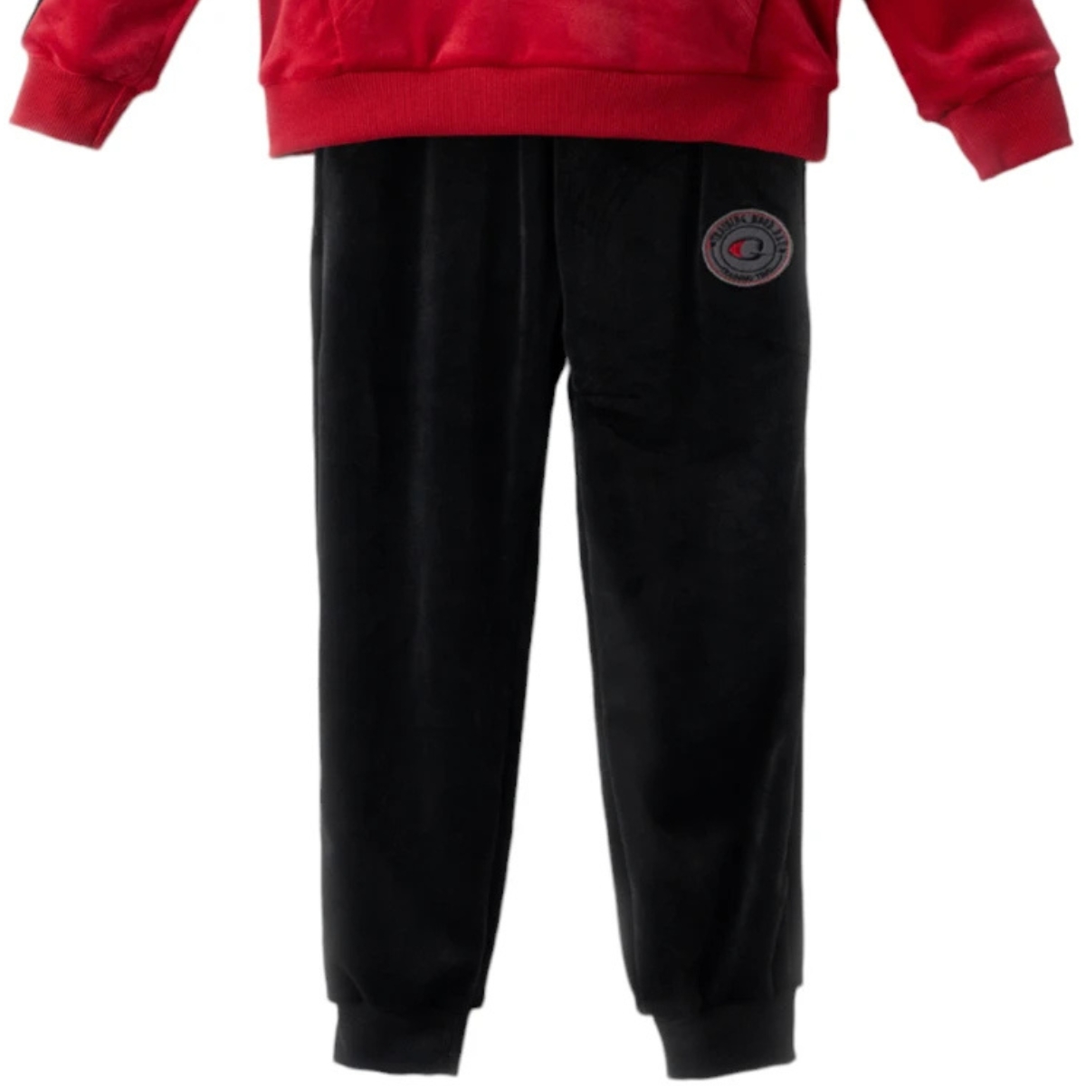 Εβίτα μαύρο βελουτέ παντελόνι φόρμας για κορίτσι με λάστιχο