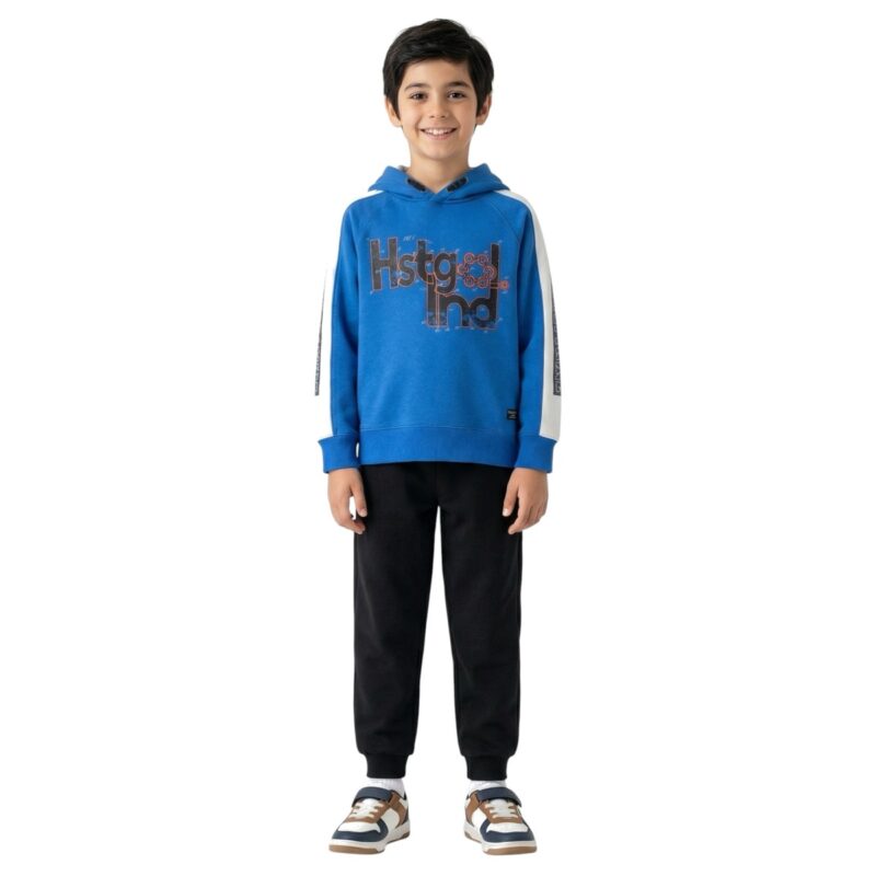 Hashtag παιδικό σετ φόρμας με κουκούλα και χνούδι «Hstg Ind»