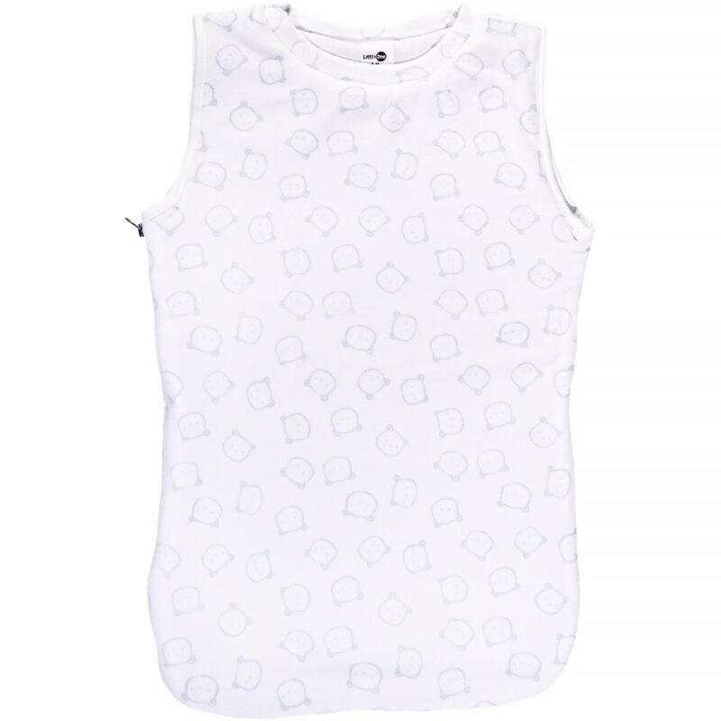 Εκρού βρεφικός υπνόσακος Little One για αγόρι με χαριτωμένο τύπωμα αρκουδάκια σε όλη την επιφάνεια για χειμερινό ύπνο.