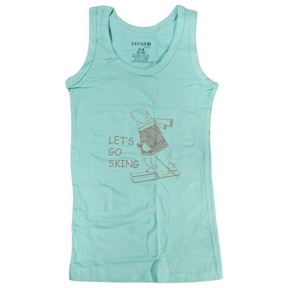 Γαλάζιο αμάνικο φανελάκι Defne Baby που φοριέται ως εσώρουχο ή μπλούζα