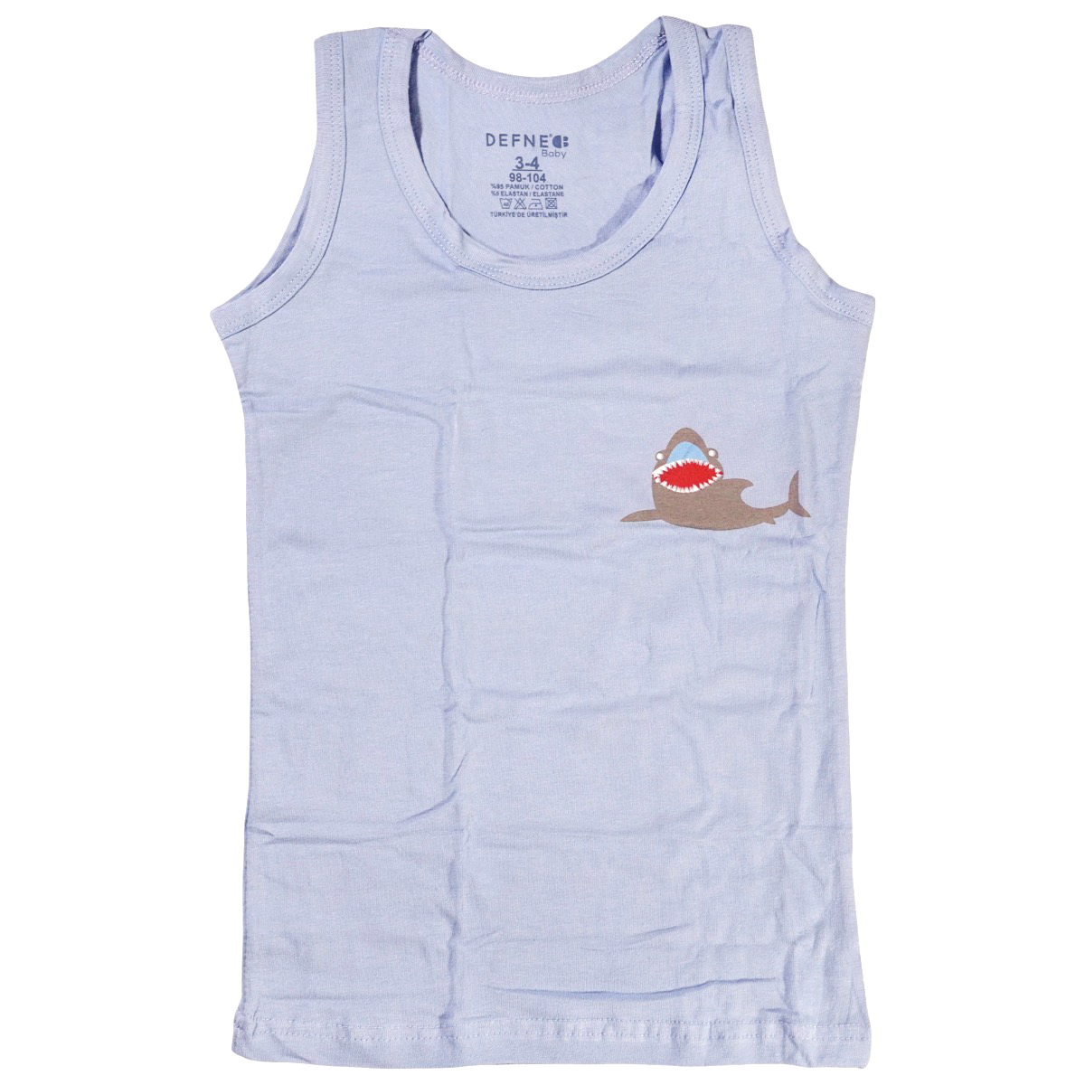 Defne Baby αμάνικο παιδικό φανελάκι γαλάζιο για όλες τις εποχές