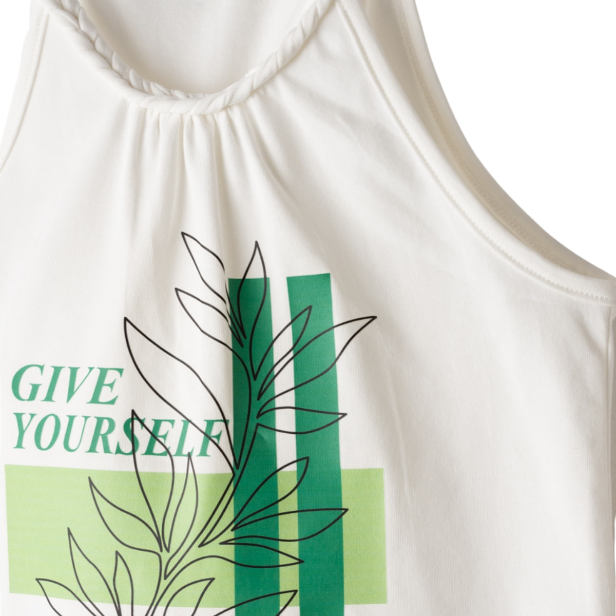 Λευκή παιδική μπλούζα Εβίτα με χαρούμενο τύπωμα για κορίτσια