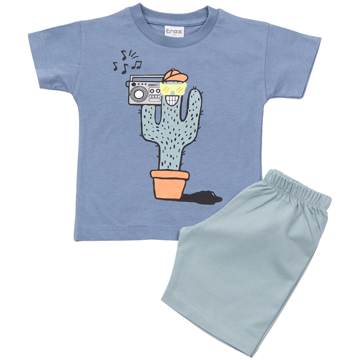 Σετ Trax «Funny Cactus» παιδικό, εύκολο στους συνδυασμούς με αθλητικά ή σανδάλια