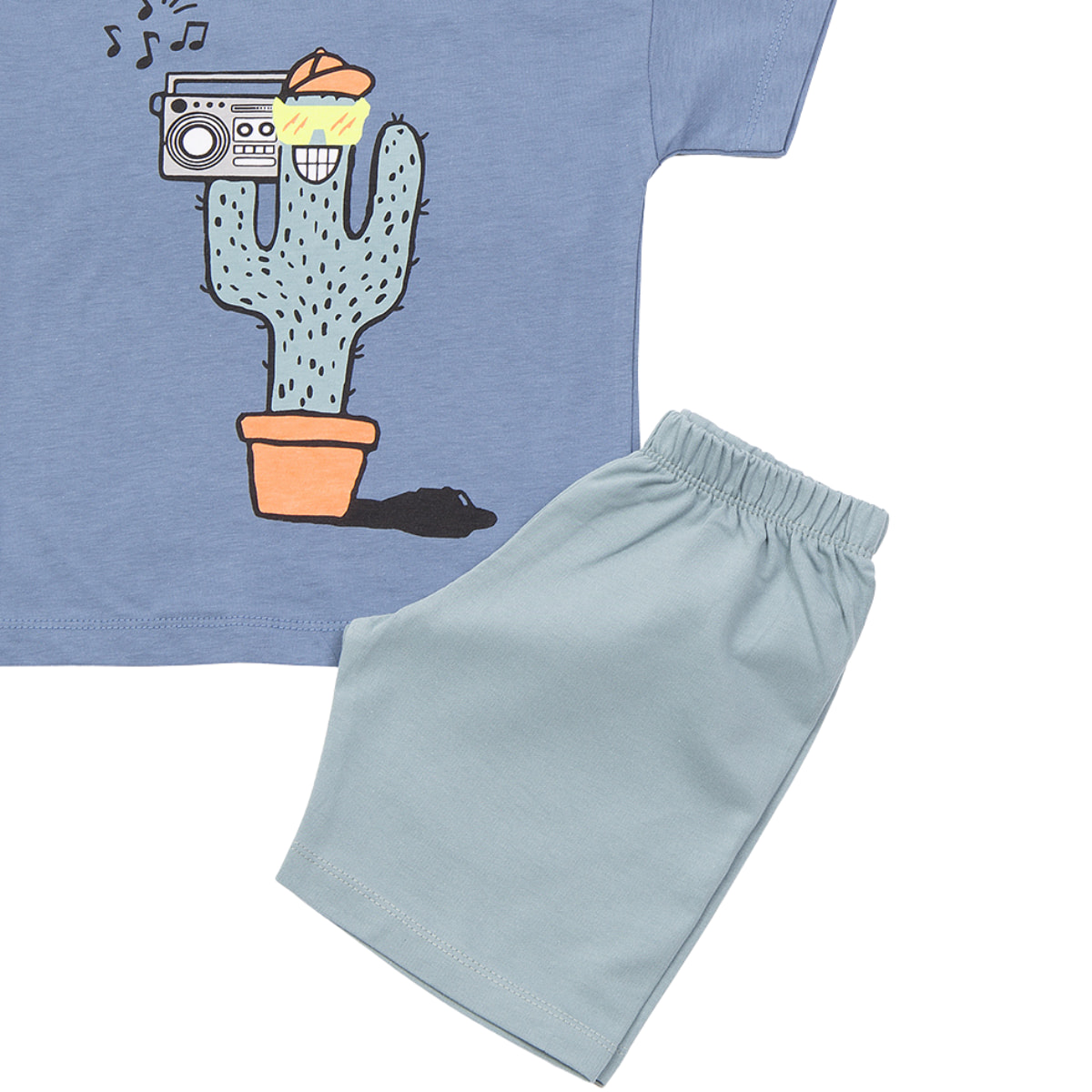 Σορτσάκι Trax «Funny Cactus» βεραμάν με λάστιχο περιμετρικά στη μέση για άνετη εφαρμογή